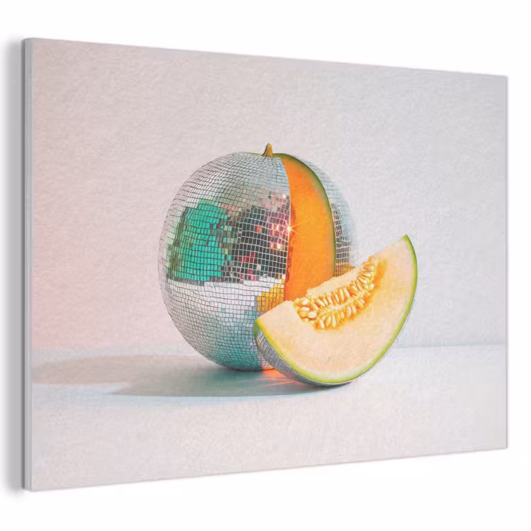 Akoestisch schilderij - Disco - Discobal - Meloen - Pastel — 1