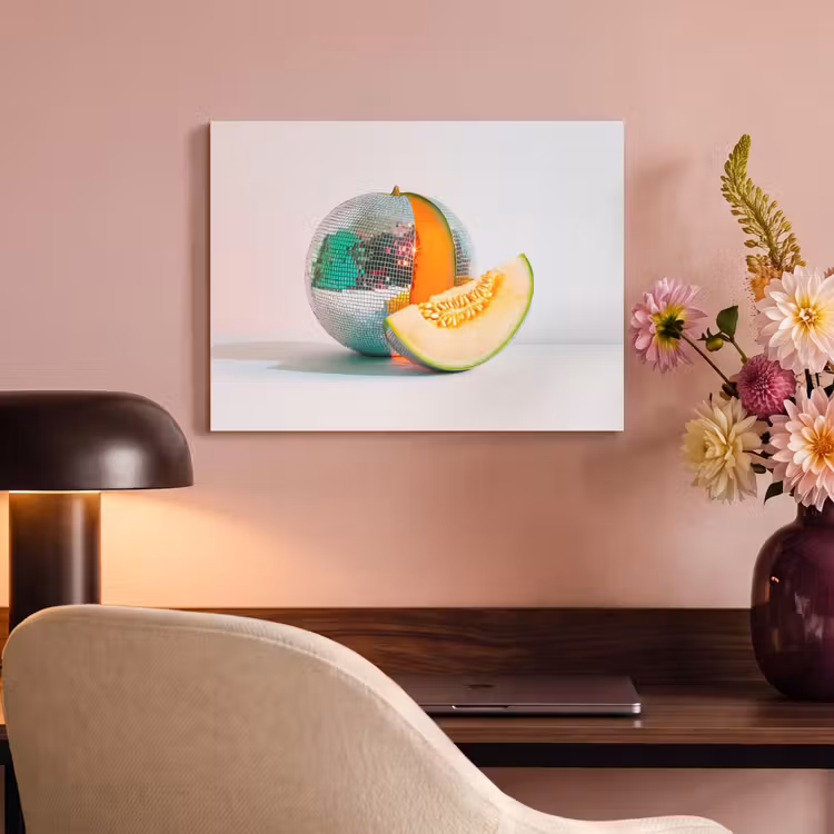 Akoestisch schilderij - Disco - Discobal - Meloen - Pastel — 4