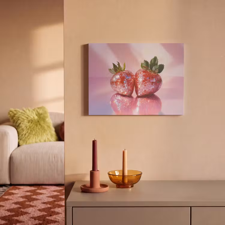 Akoestisch schilderij - Disco - Fruit - Glitter - Strawberry — 2