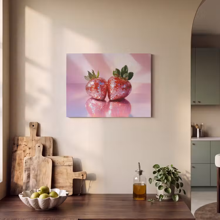Akoestisch schilderij - Disco - Fruit - Glitter - Strawberry — 3