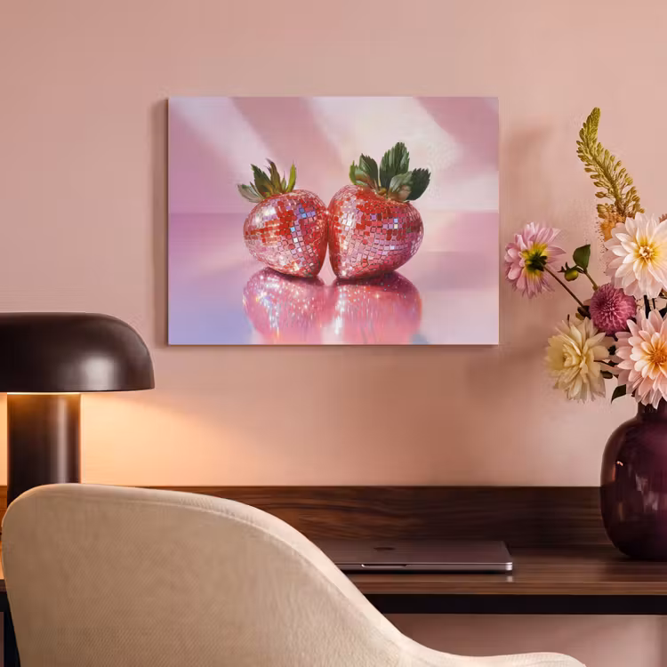Akoestisch schilderij - Disco - Fruit - Glitter - Strawberry — 4