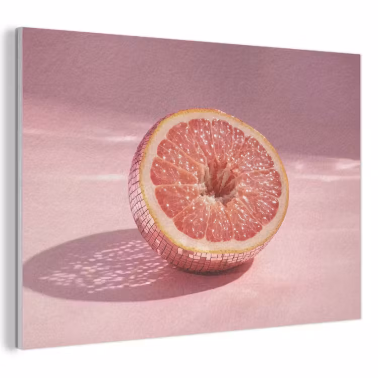 Akoestisch schilderij - Grapefruit - Roze - Disco - Shiny — 1