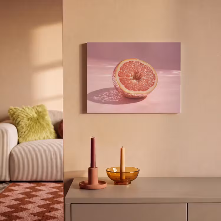 Akoestisch schilderij - Grapefruit - Roze - Disco - Shiny — 2