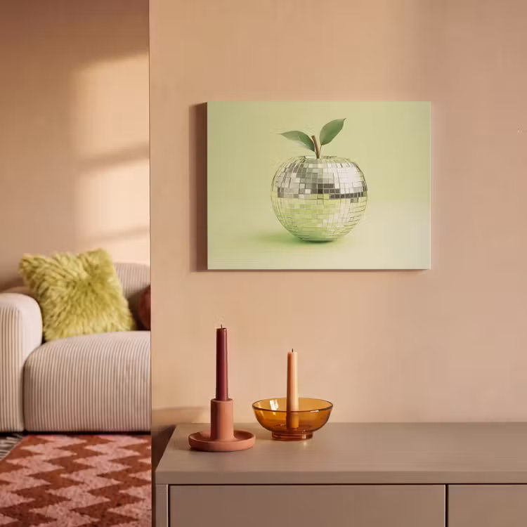 Akoestisch schilderij - Groen - Disco - Decoratie - Appel — 2