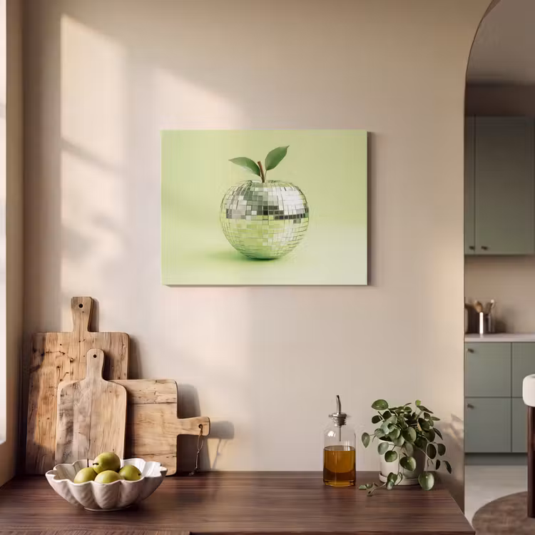Akoestisch schilderij - Groen - Disco - Decoratie - Appel — 3