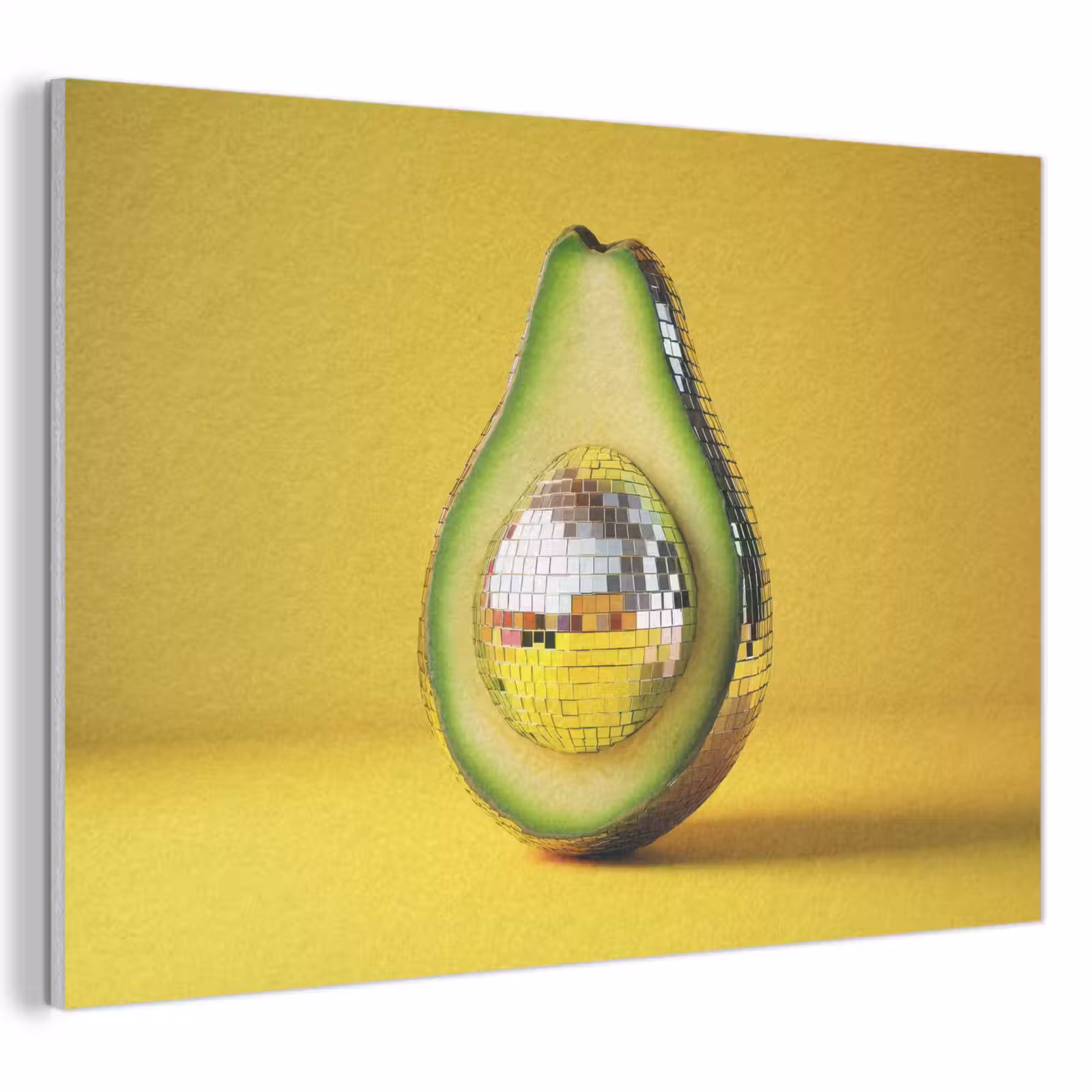 Akoestisch schilderij - Avocado - Discobal - Geel - Glitter — 1