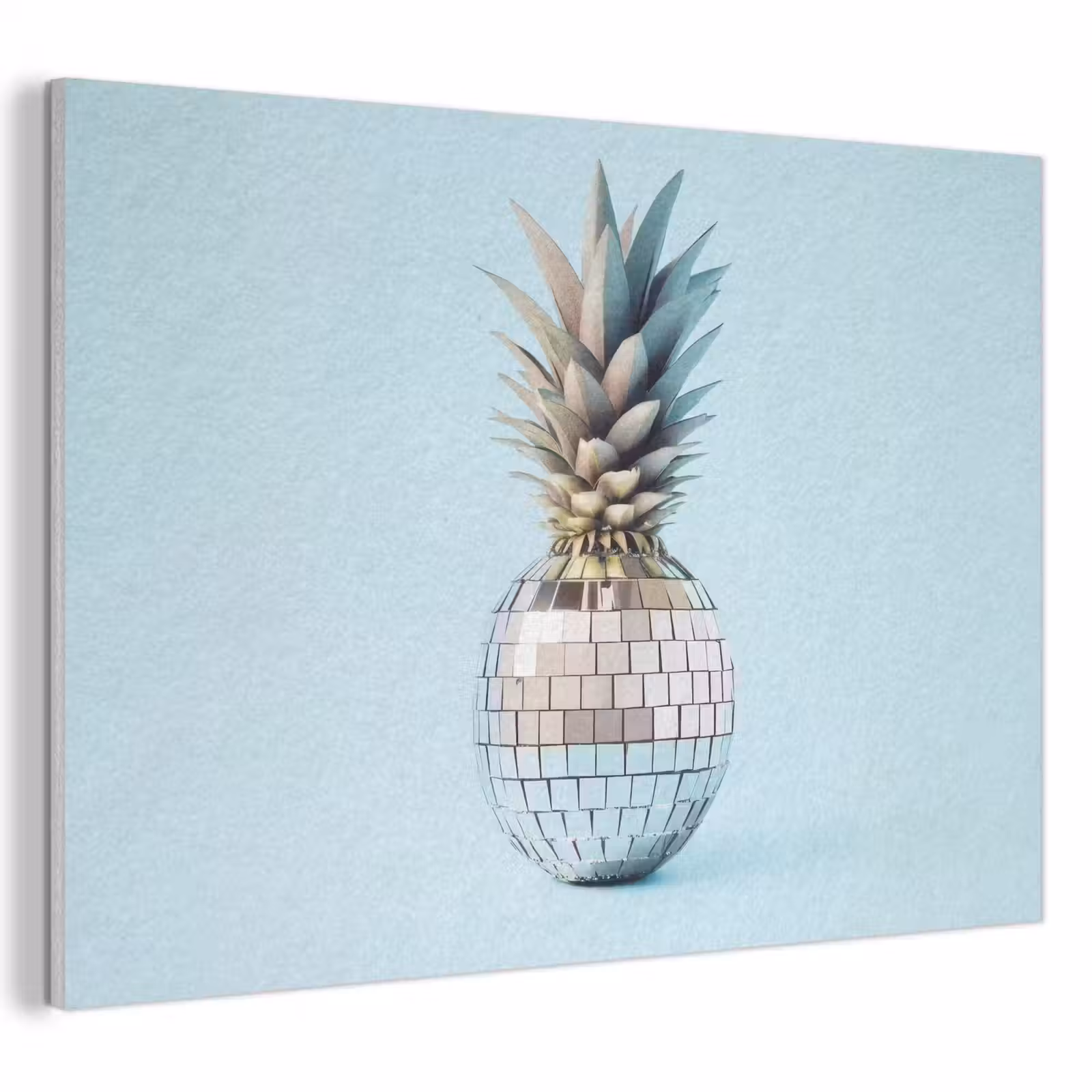 Akoestisch schilderij - Blauw - Ananas - Disco - Discobal — 1