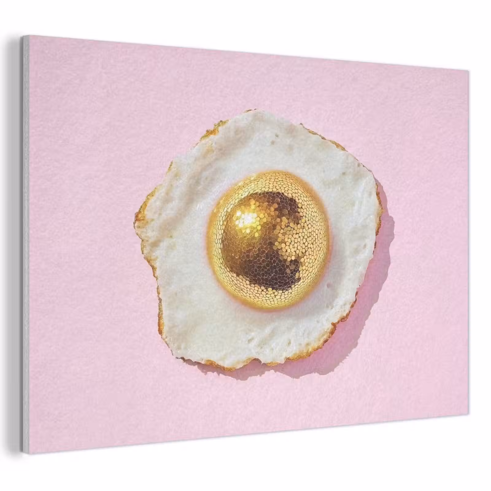 Akoestisch schilderij - Ei - Disco - Ontbijt - Glitter — 1