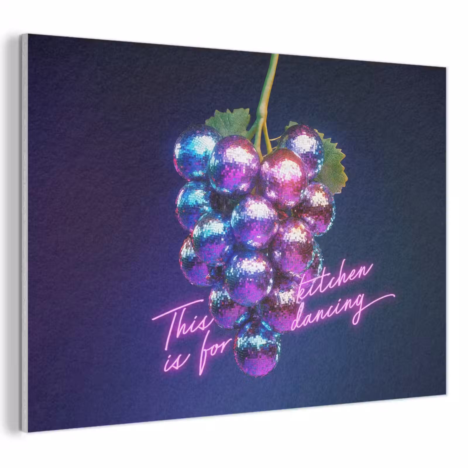 Akoestisch schilderij - Quote - Neon - Disco - Druiven — 1