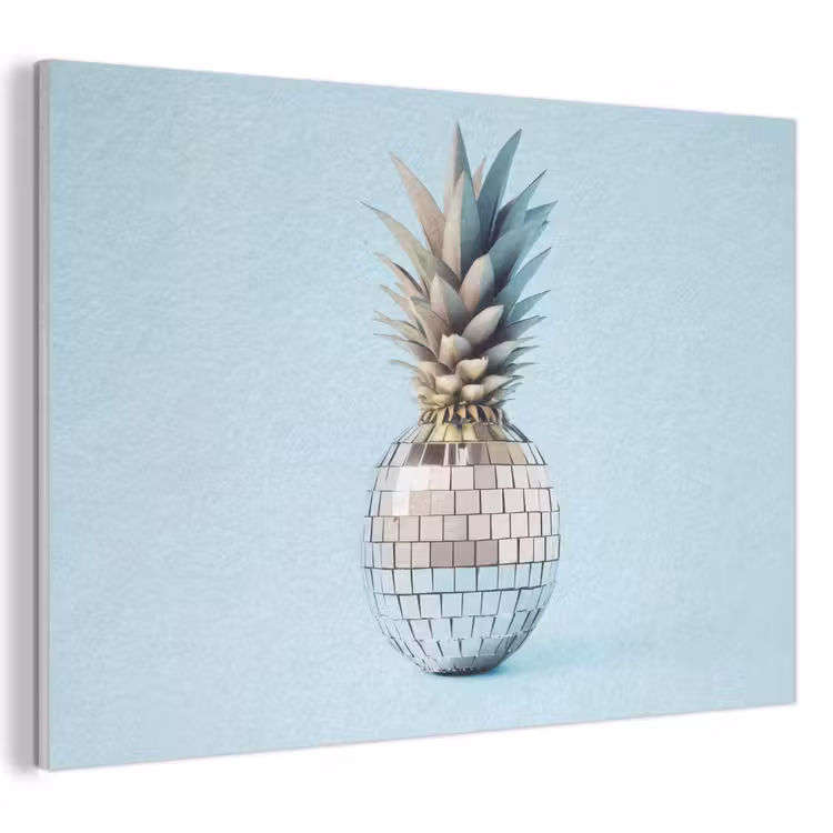 Akoestisch schilderij - Blauw - Ananas - Disco - Discobal — 1