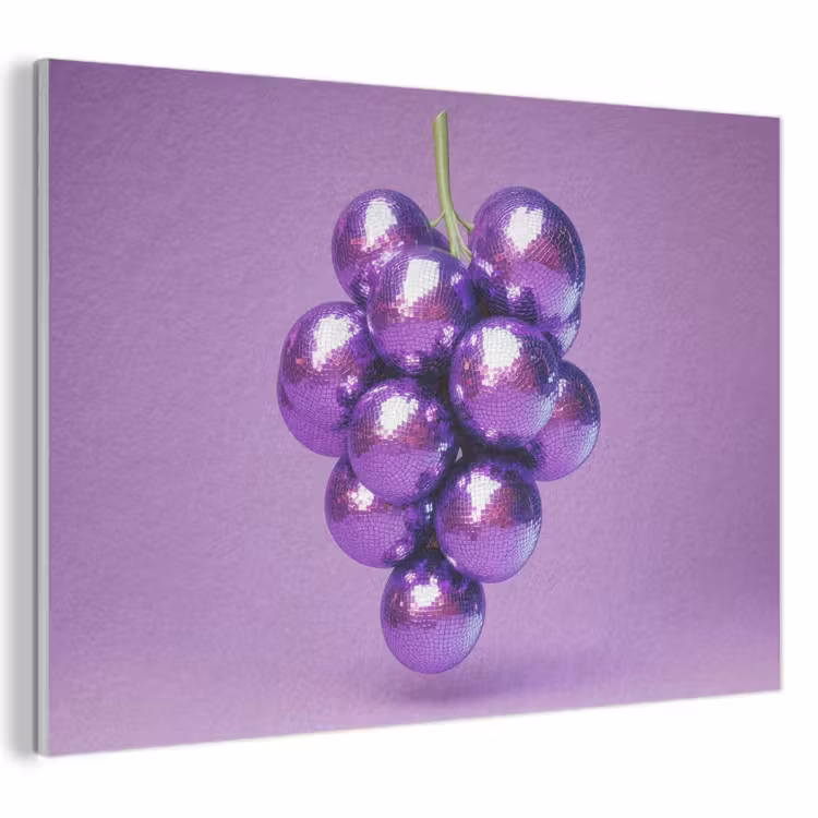 Akoestisch schilderij - Druif - Disco - Glitter - Paars — 1