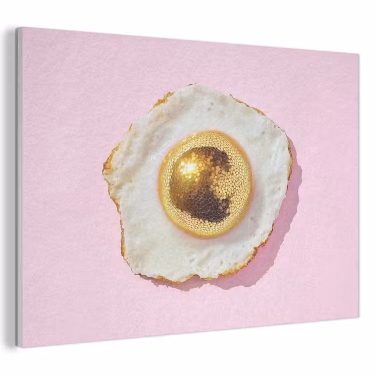Akoestisch schilderij - Ei - Disco - Ontbijt - Glitter — 1