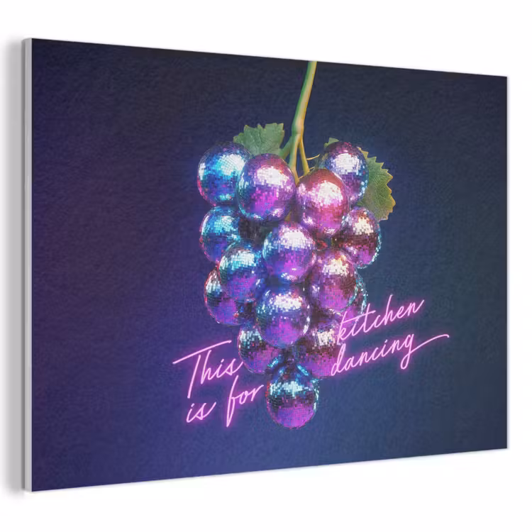 Akoestisch schilderij - Quote - Neon - Disco - Druiven — 1
