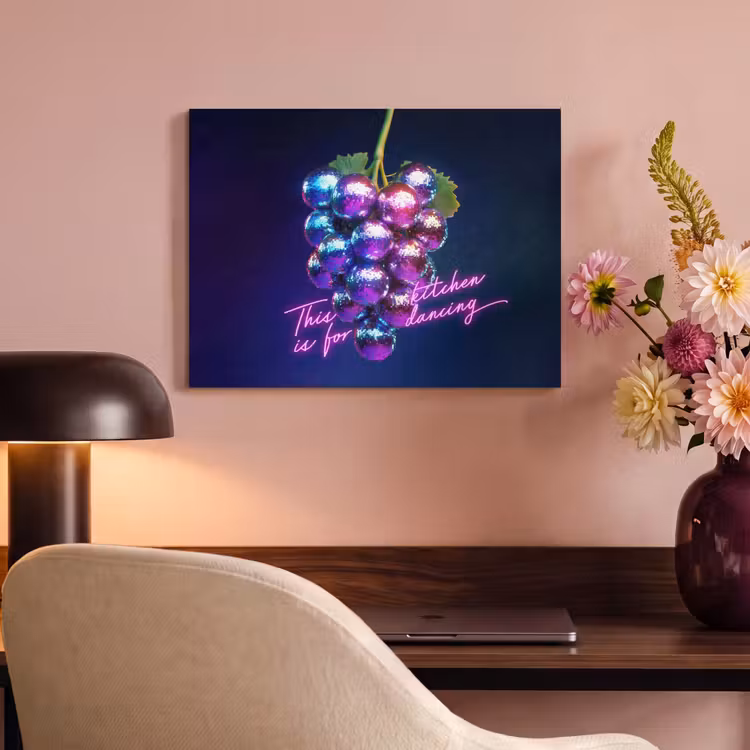 Akoestisch schilderij - Quote - Neon - Disco - Druiven — 4