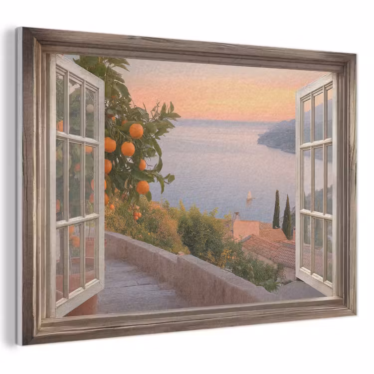 Akoestisch schilderij - Doorkijk - Uitzicht - Meer - Landschap — 1