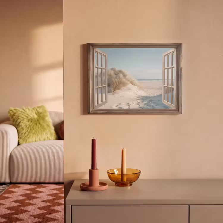 Akoestisch schilderij - Doorkijk - Helmgras - Duinen - Zee - Landschap — 2