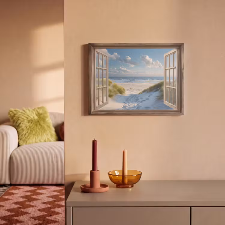 Akoestisch schilderij - Doorkijk - Strand - Raam - Duinen - Zee — 2