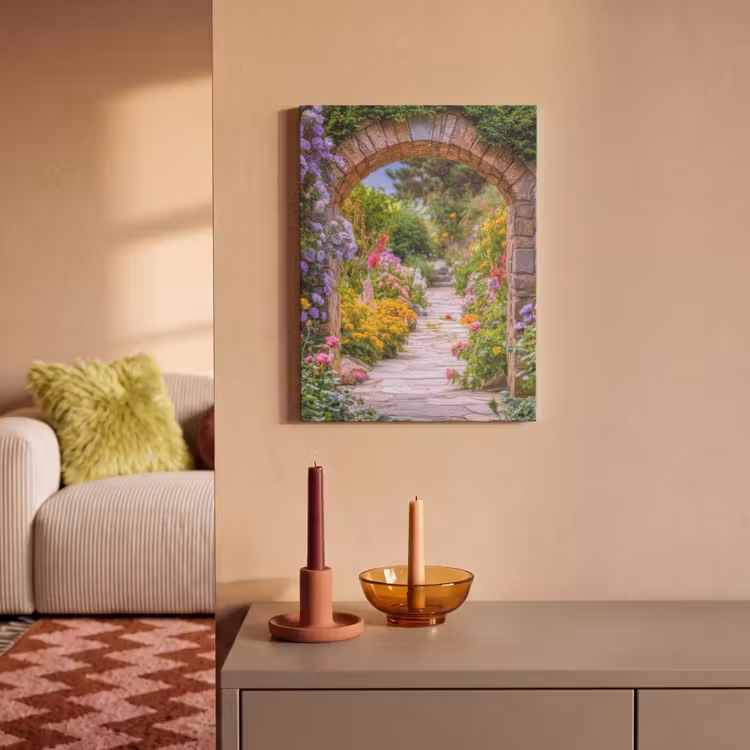Akoestisch schilderij - Doorkijk - Bloemen - Pad - Natuur — 2
