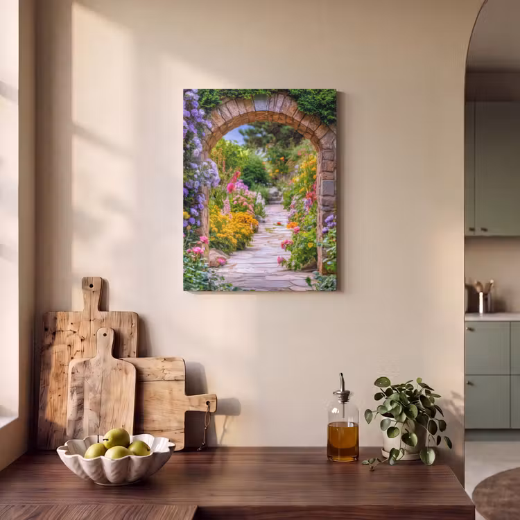 Akoestisch schilderij - Doorkijk - Bloemen - Pad - Natuur — 3