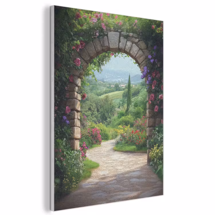Akoestisch schilderij - Doorkijk - Landschap - Bloemen - Pad - Uitzicht — 1