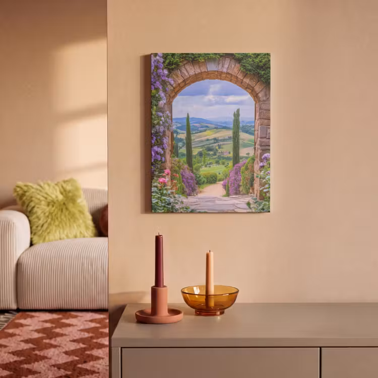 Akoestisch schilderij - Doorkijk - Toscane - Landschap - Poort — 2