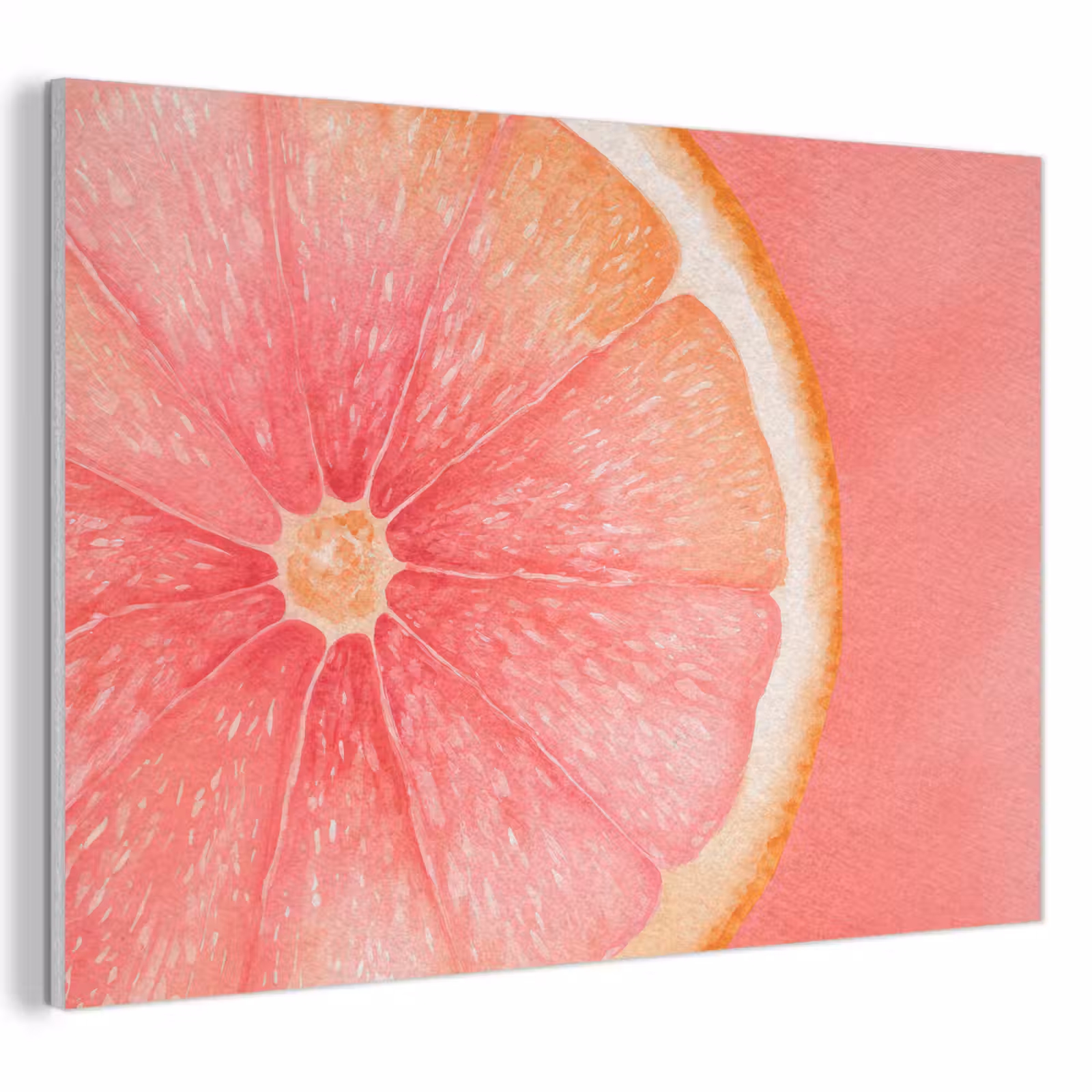 Akoestisch schilderij - Grapefruit - Roze - Levendig — 1