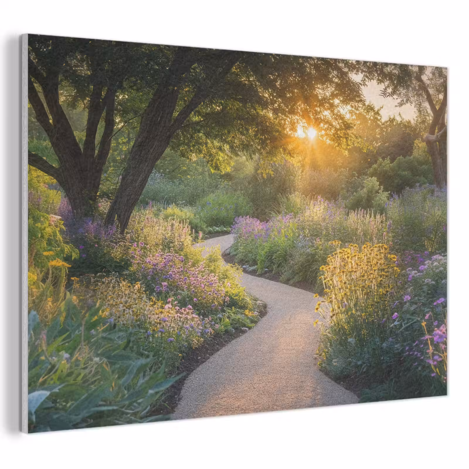 Akoestisch schilderij - Pad - Bloemen - Park — 1