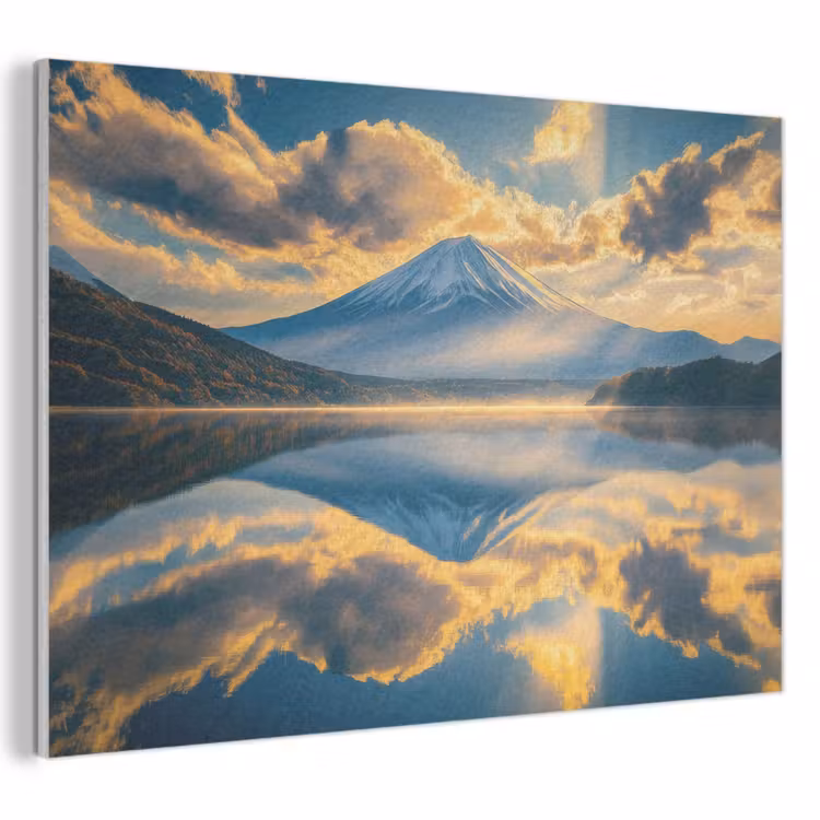 Akoestisch schilderij - Berg - Rivier - Zonsondergang — 1