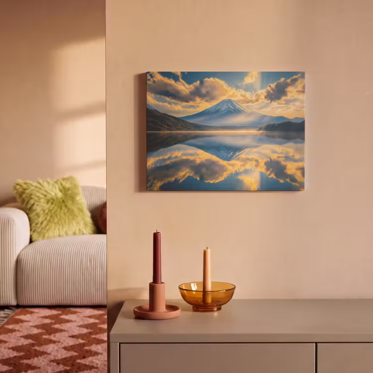Akoestisch schilderij - Berg - Rivier - Zonsondergang — 2