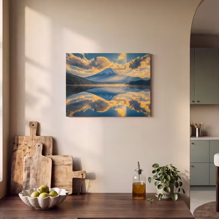 Akoestisch schilderij - Berg - Rivier - Zonsondergang — 3