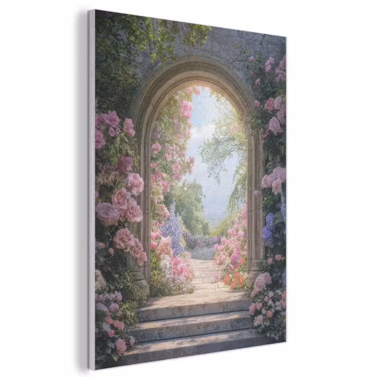 Akoestisch schilderij - Doorkijk - Rozen - Vintage - Bloemen — 1