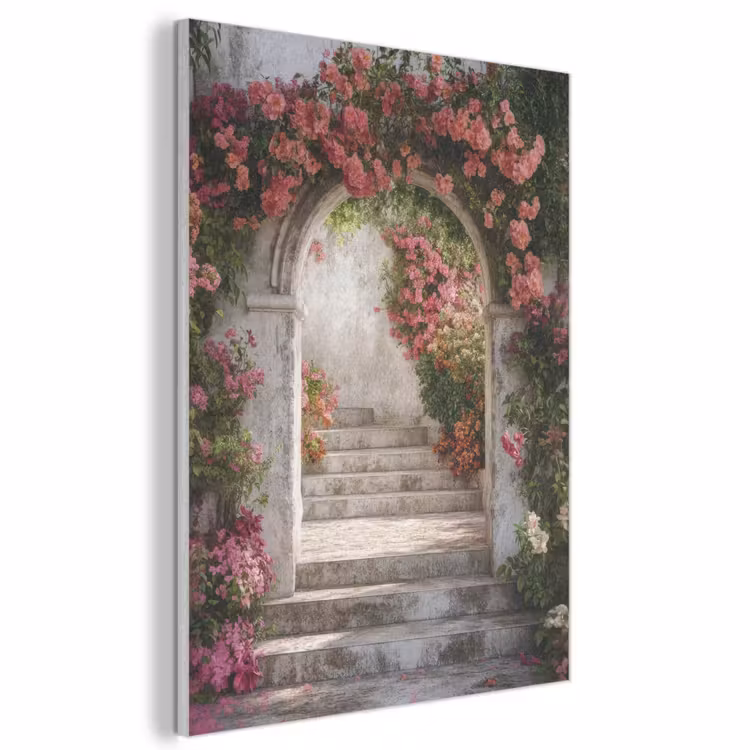 Akoestisch schilderij - Doorkijk - Rozen - Vintage - Poort — 1