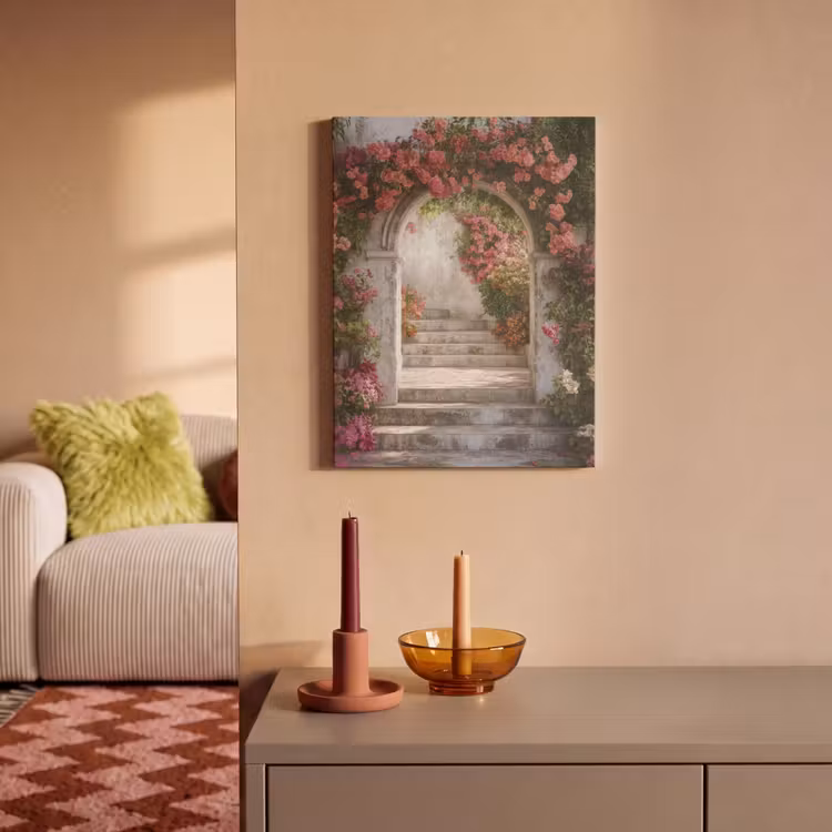Akoestisch schilderij - Doorkijk - Rozen - Vintage - Poort — 2