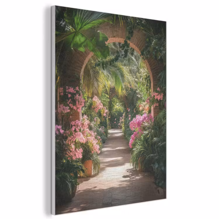 Akoestisch schilderij - Doorkijk - Tropisch - Bloemen - Natuur — 1