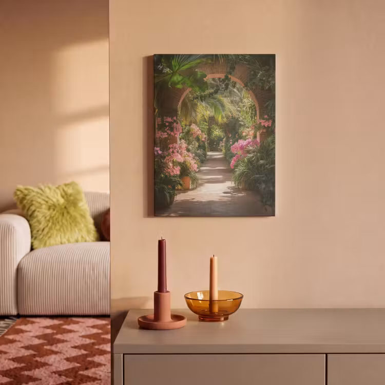 Akoestisch schilderij - Doorkijk - Tropisch - Bloemen - Natuur — 2
