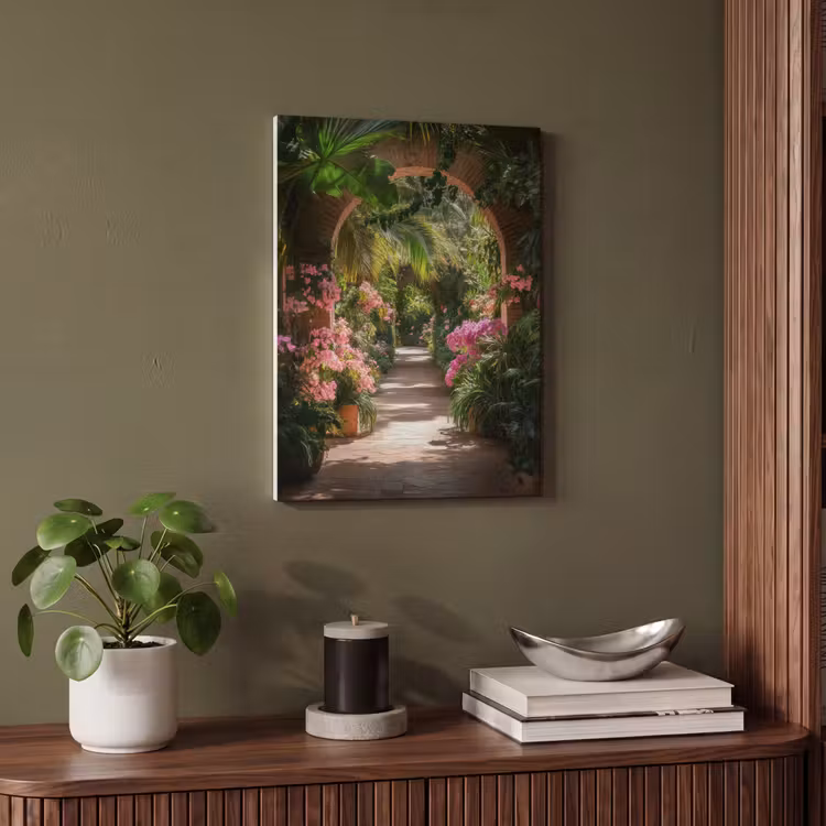 Akoestisch schilderij - Doorkijk - Tropisch - Bloemen - Natuur — 4
