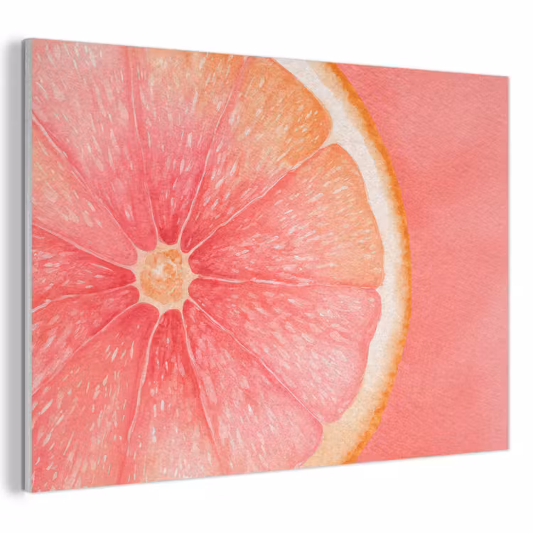 Akoestisch schilderij - Grapefruit - Roze - Levendig — 1