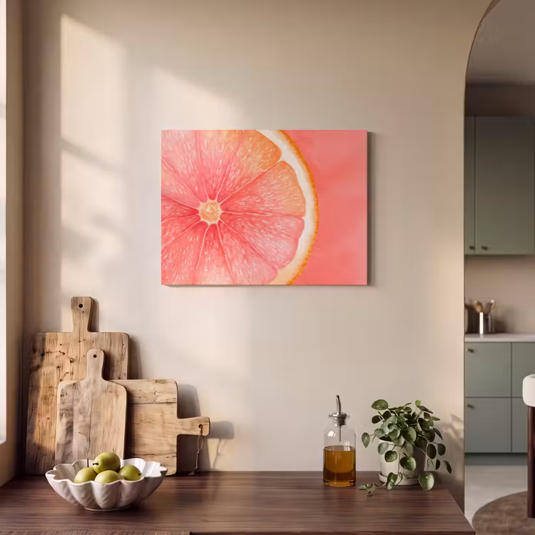 Akoestisch schilderij - Grapefruit - Roze - Levendig — 3