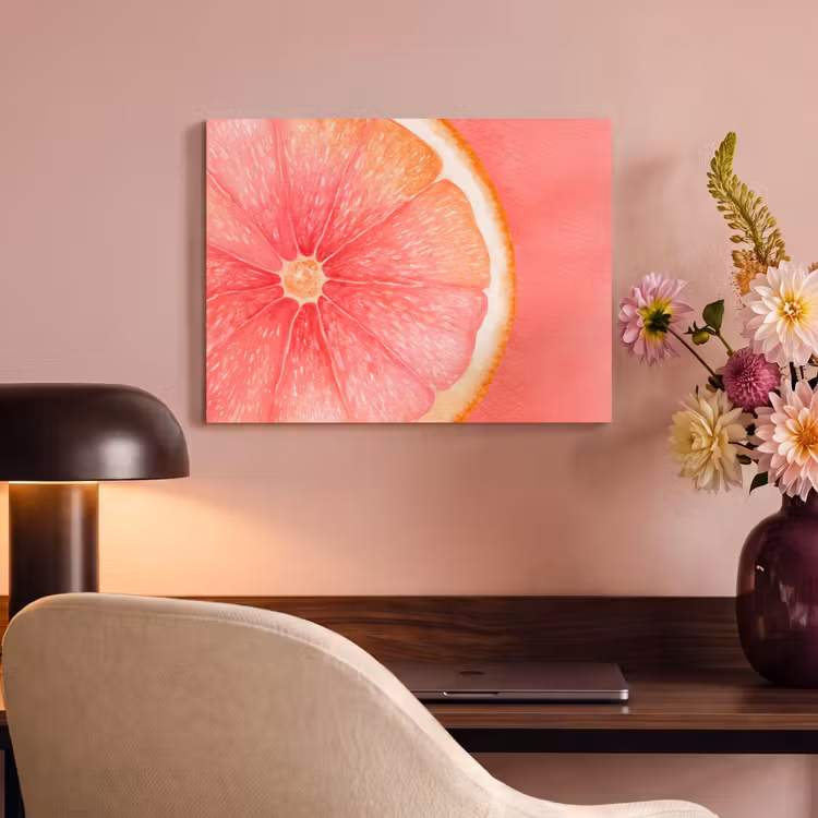 Akoestisch schilderij - Grapefruit - Roze - Levendig — 4