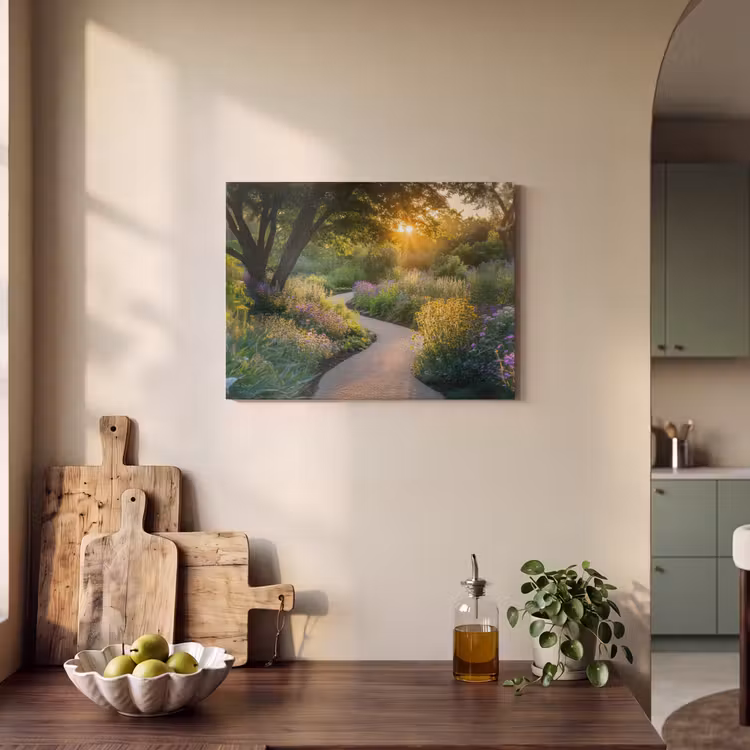 Akoestisch schilderij - Pad - Bloemen - Park — 3