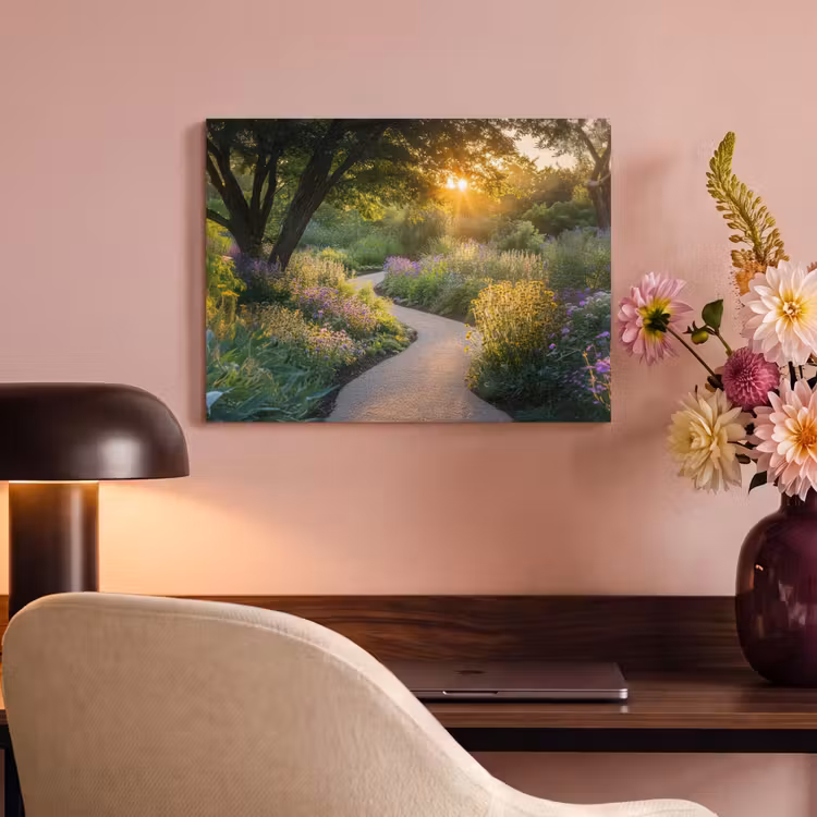 Akoestisch schilderij - Pad - Bloemen - Park — 4