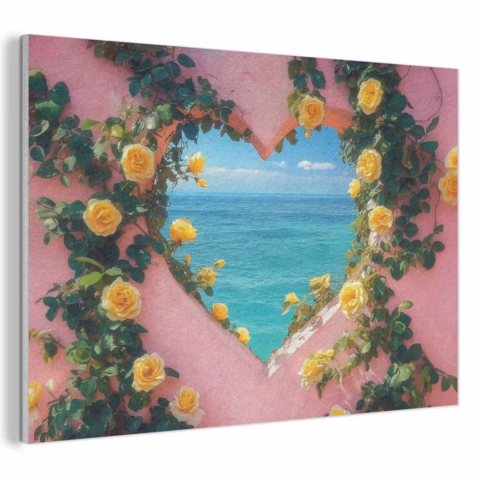 Akoestisch schilderij - Hart - Zee - Muur — 1