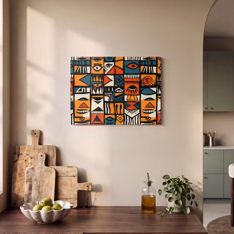 Akoestisch schilderij - Abstract - Gezichten - Mozaïek — 3