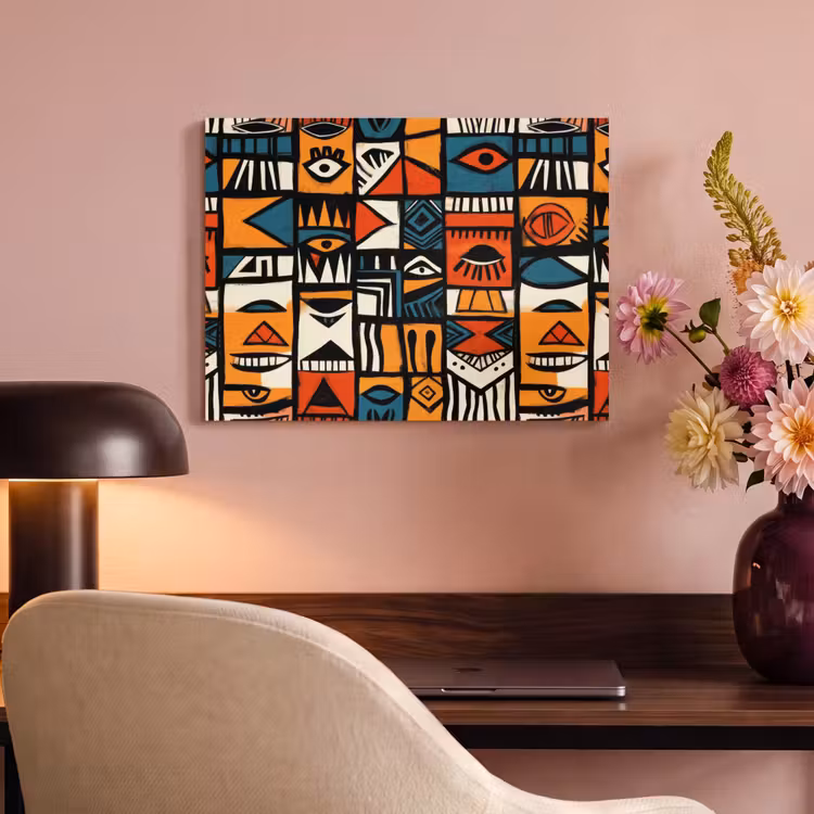 Akoestisch schilderij - Abstract - Gezichten - Mozaïek — 4