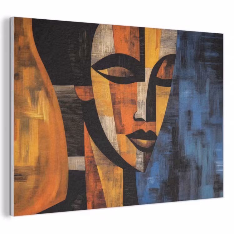 Akoestisch schilderij - Abstract - Portret - Kleurvakken — 1