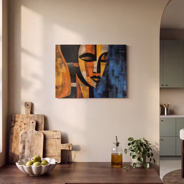 Akoestisch schilderij - Abstract - Portret - Kleurvakken — 3