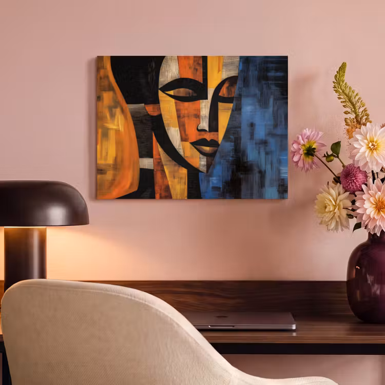 Akoestisch schilderij - Abstract - Portret - Kleurvakken — 4