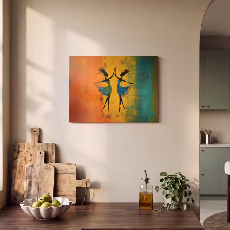 Akoestisch schilderij - Dansen - Vrouwen - Verfstructuur — 3