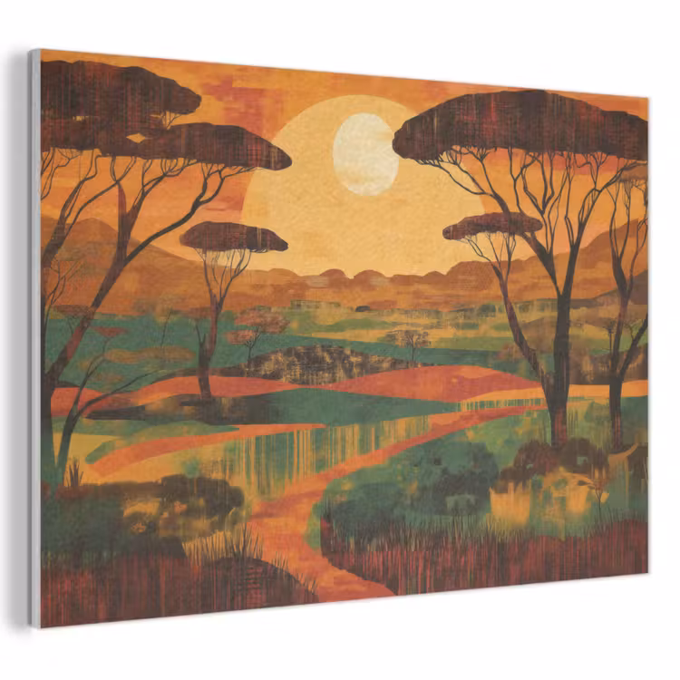 Akoestisch schilderij - Landschap - Afrikaans - Zon — 1