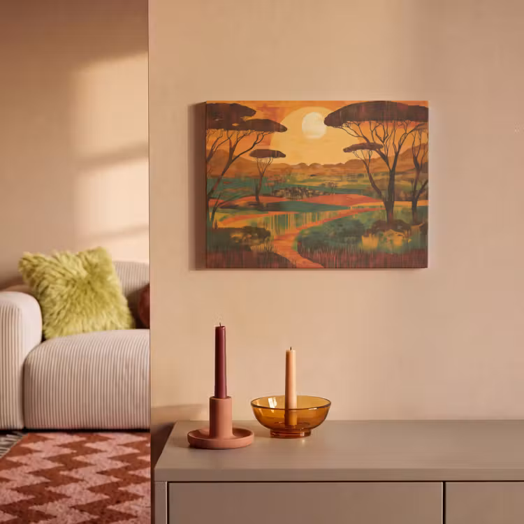 Akoestisch schilderij - Landschap - Afrikaans - Zon — 2